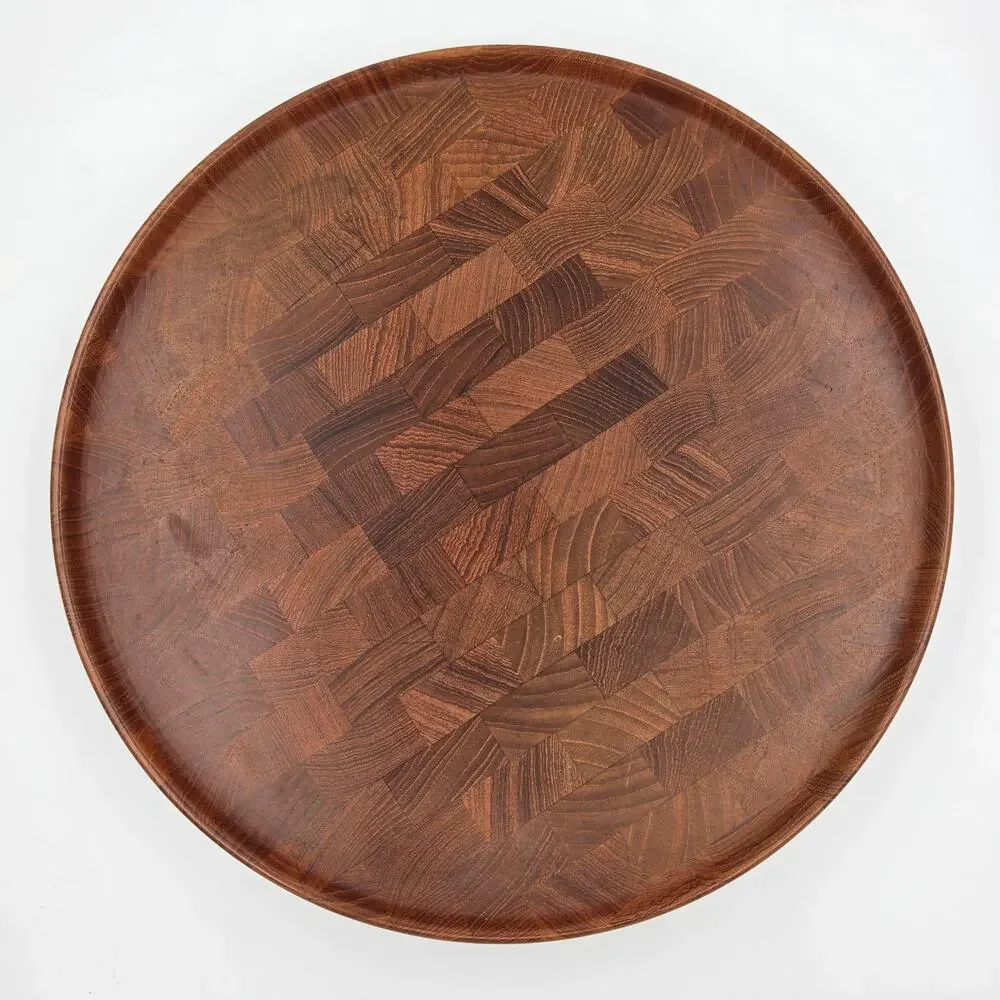 Vintage Digsmed Denmark Teak Lazy Susan Rotating Serving Board Tray Complete 304